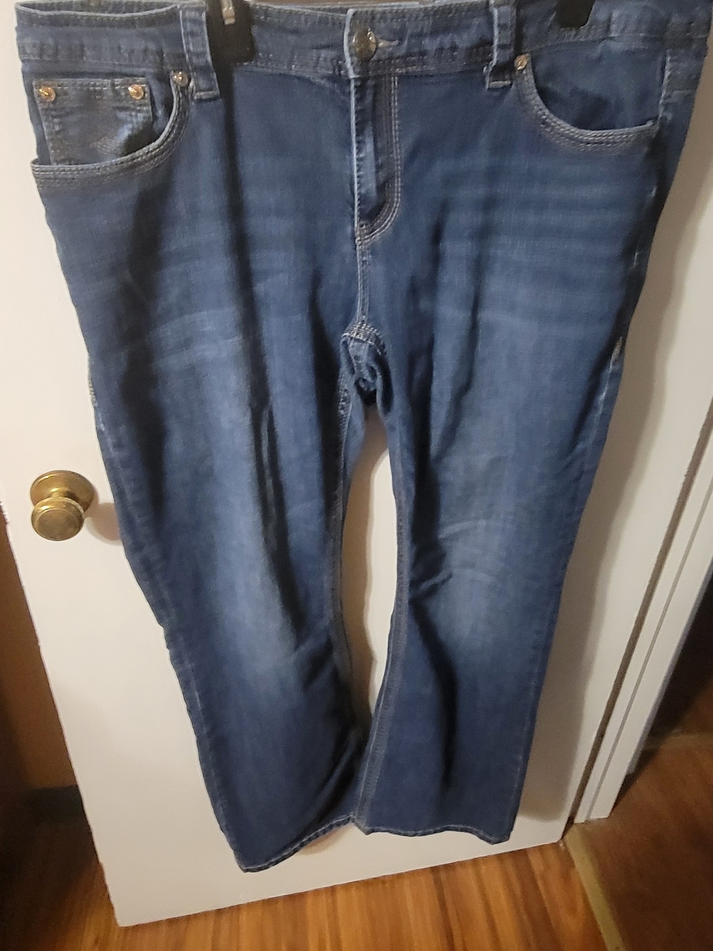 Jessica McClintock Women's Boot Cut Jeans in Medium Blue Denim